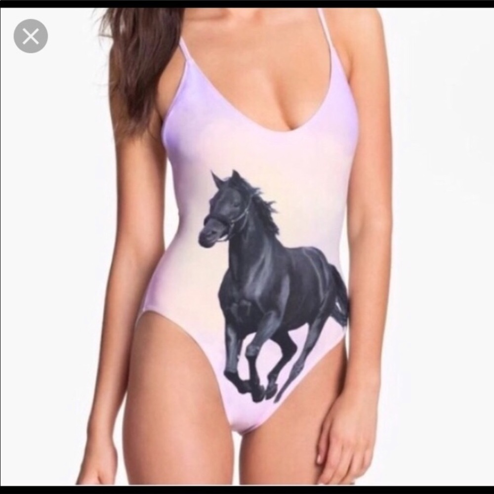 WILDFOX stormy horse one piece swimsuit